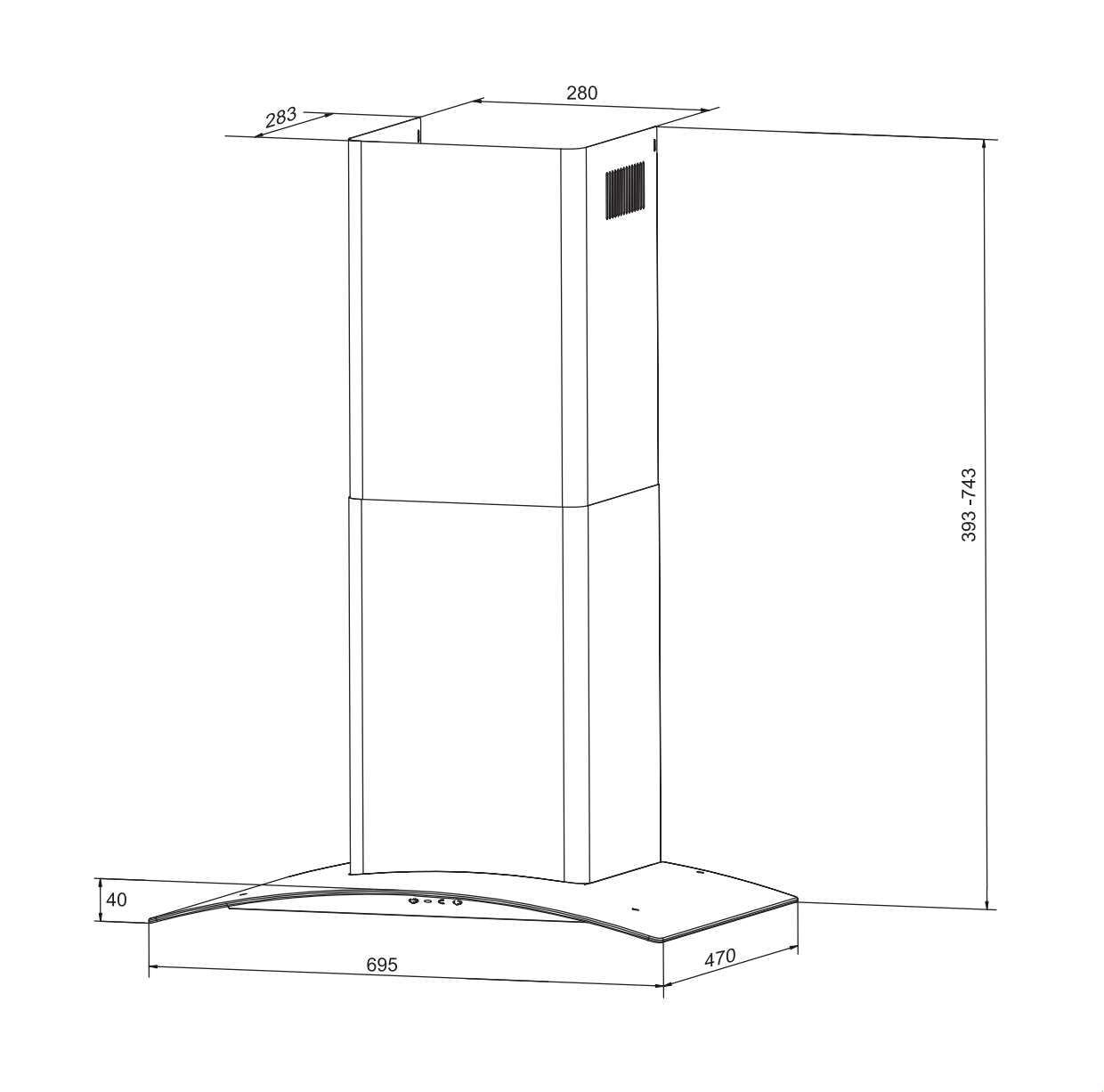Máy hút mùi Emberton EB - 1012B