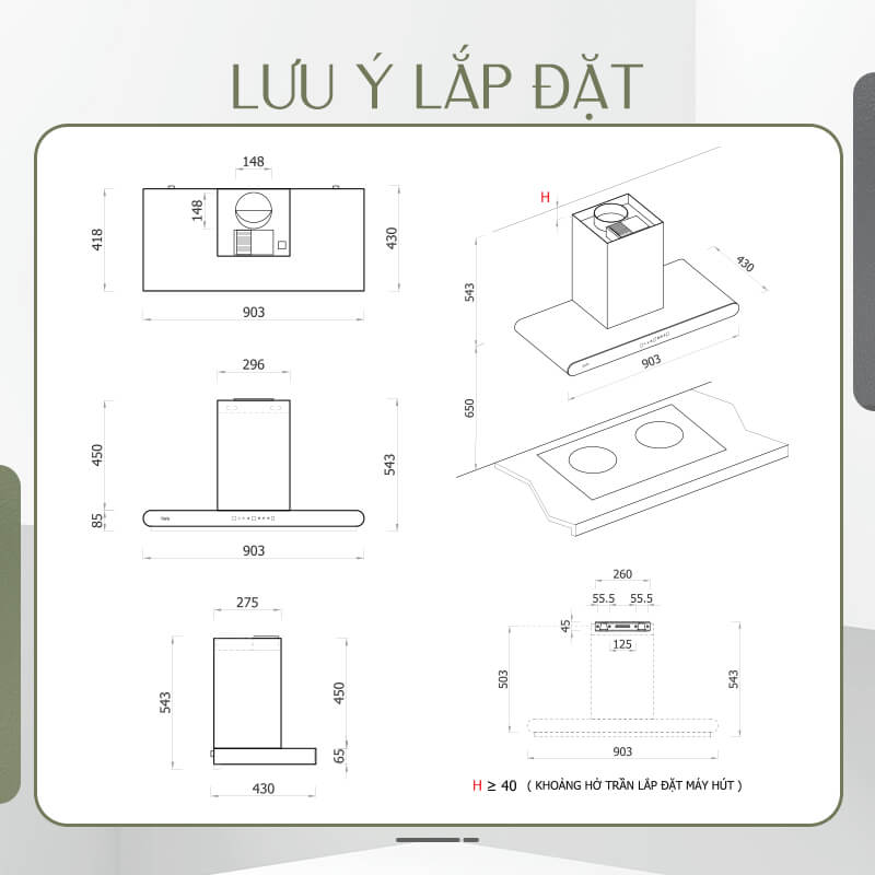 Máy hút mùi Enic TH15