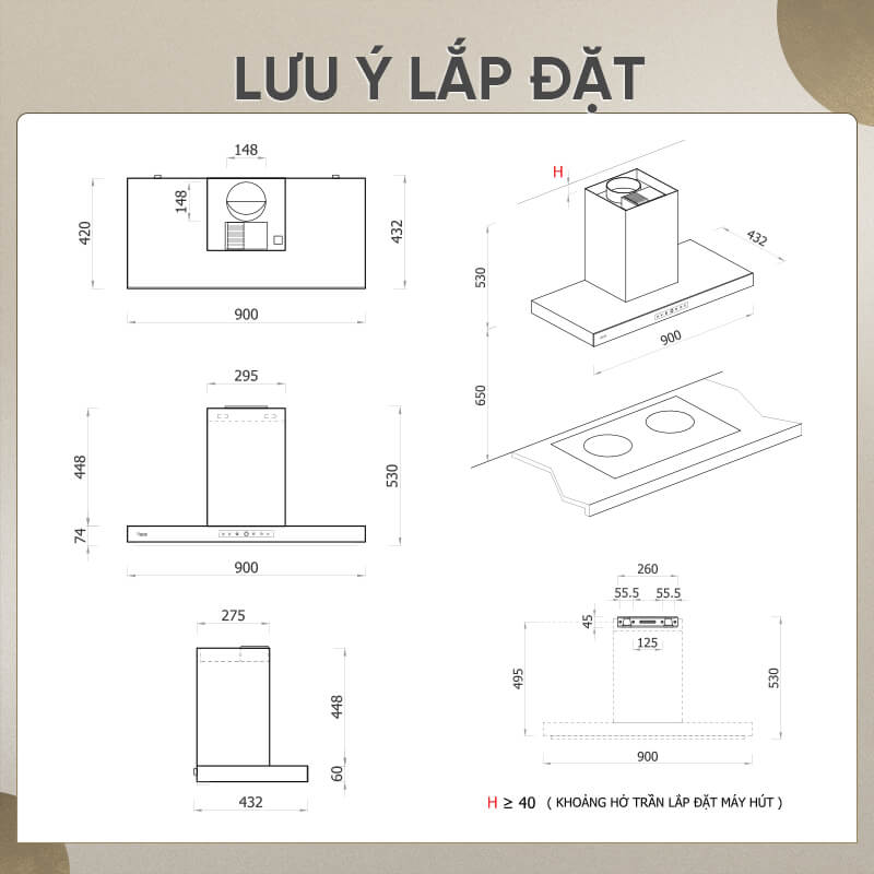 Máy hút mùi Enic TH37