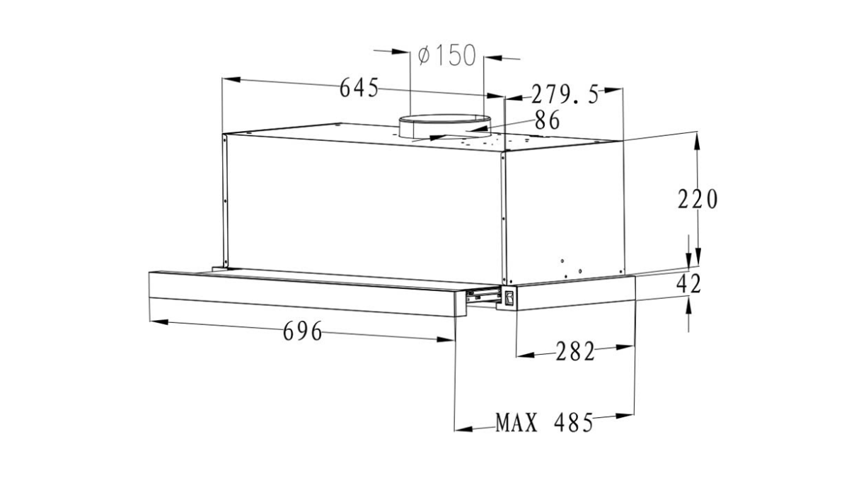 Máy hút mùi Emberton EB - 1166YS