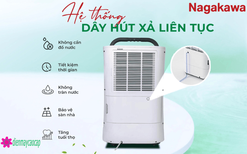 Máy hút ẩm kèm lọc không khí 20 lít NAGAKAWA NAD8559