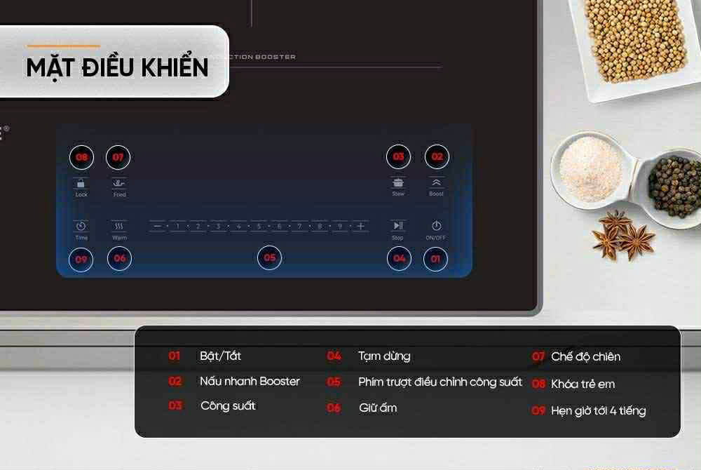 BẾP ĐÔI ĐIỆN TỪ SUNHOUSE SHB595DI