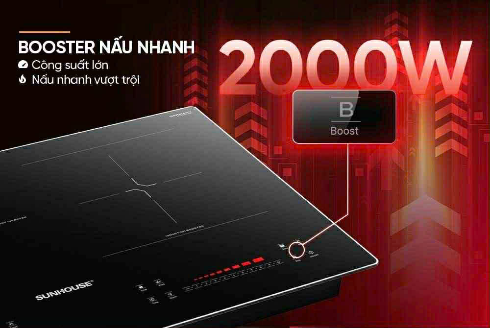 BẾP ĐÔI ĐIỆN TỪ SUNHOUSE SHB595DI