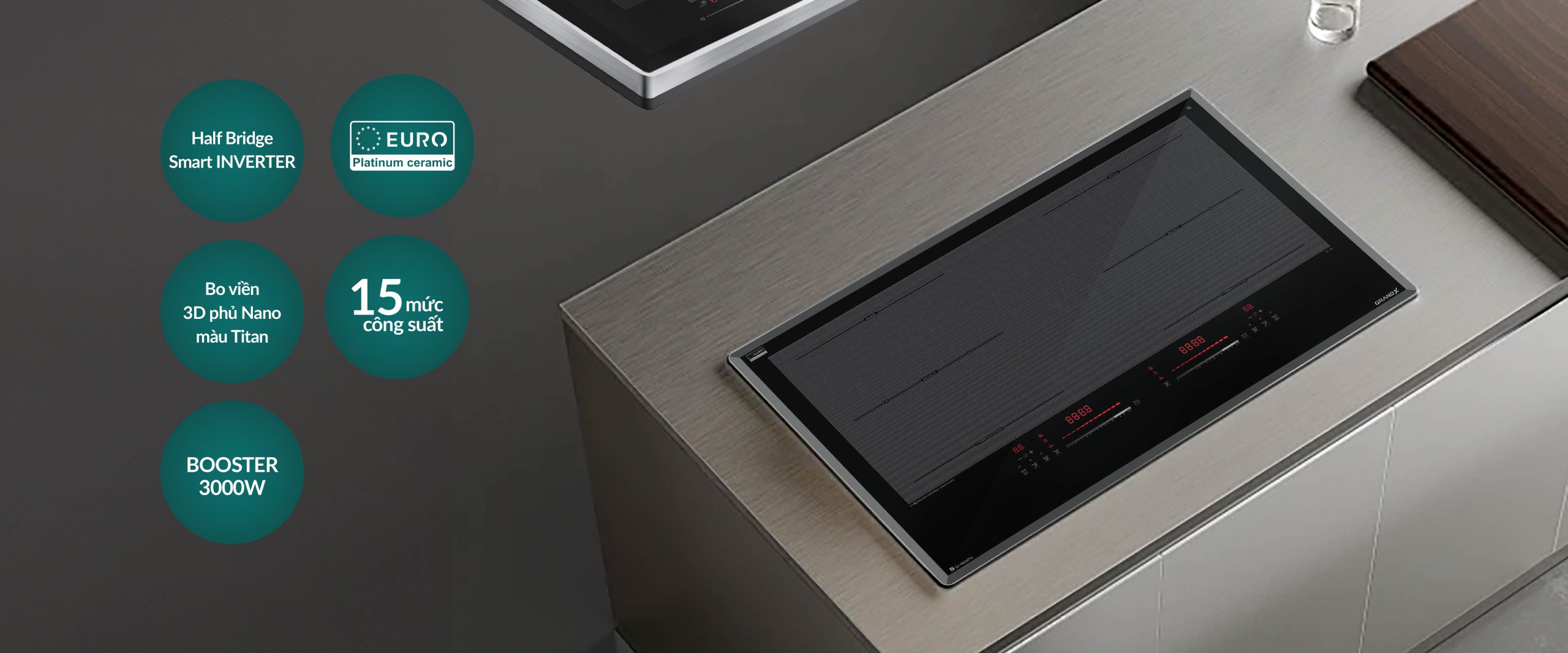 Bếp từ GRANDX GX IH838 PRO SERIES 8