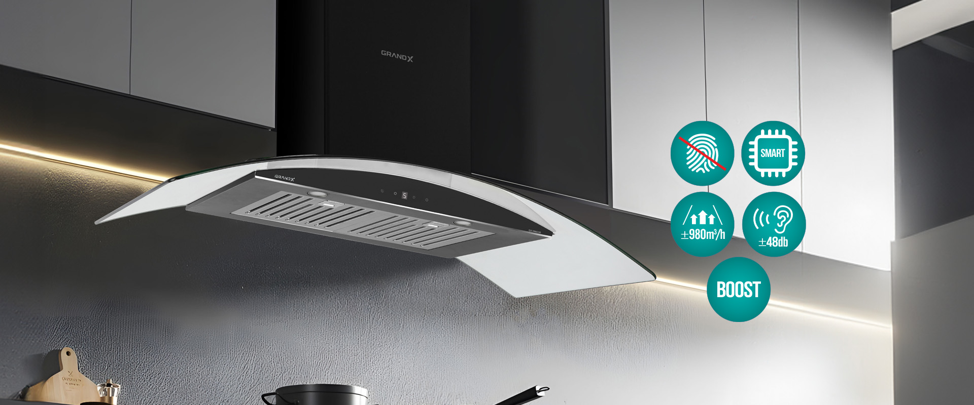 Máy hút mùi Grandx GX H70C55B