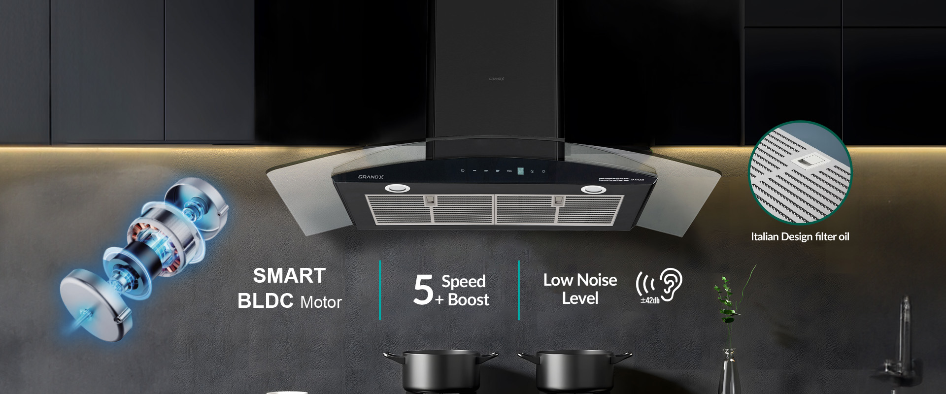 Máy hút mùi Grandx GX H90C62B