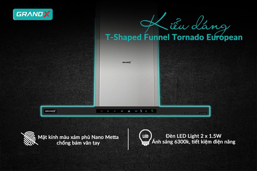 Máy hút mùi Grandx Gx H90C68B
