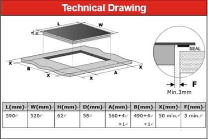 Bếp từ 3 vùng nấu Franke FIH6310