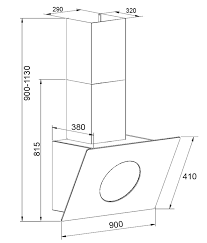 Hút mùi kính treo áp tường kích thước 900MM cariny CAW-9068DC