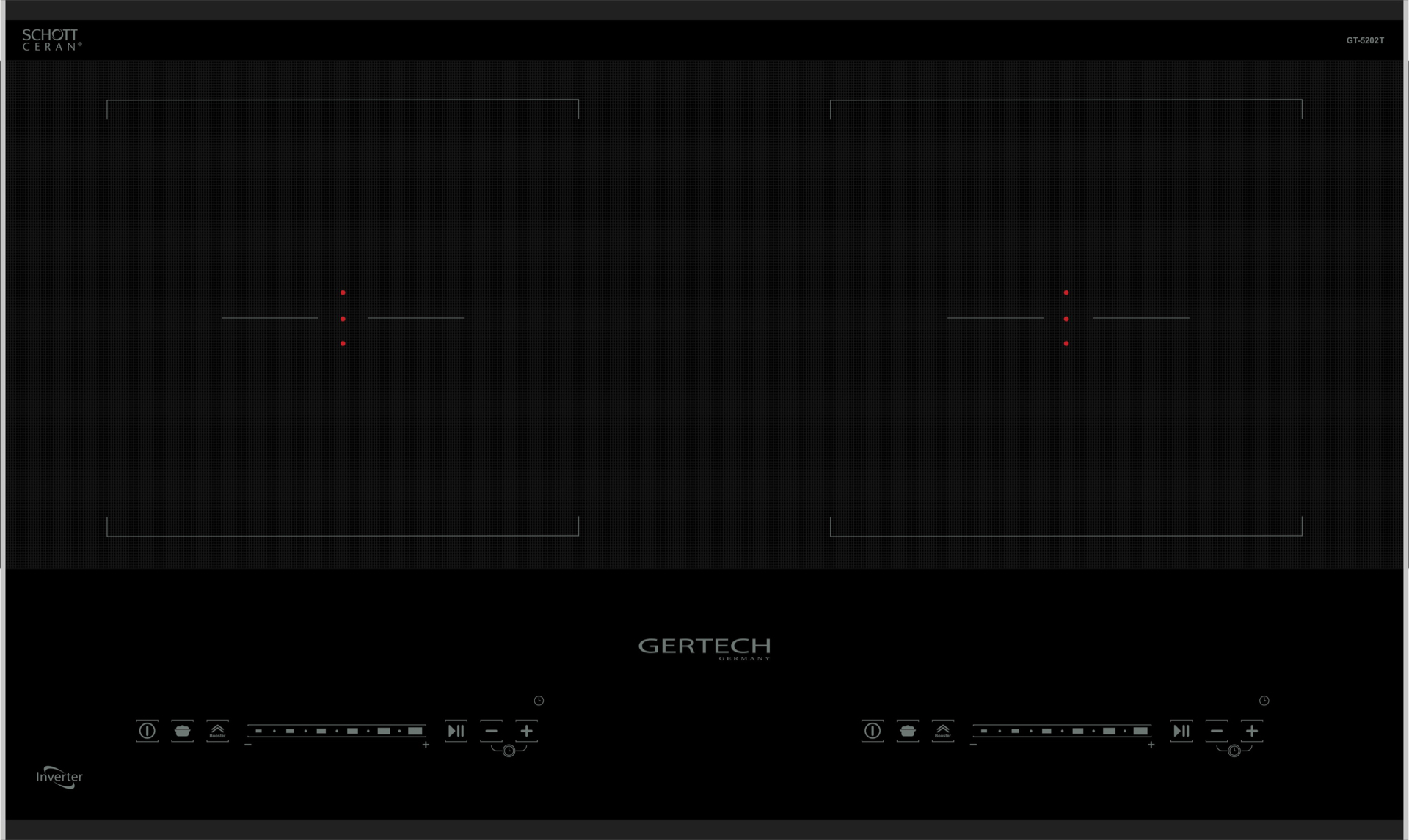 Bếp điện từ đôi Gertech GT-5202T