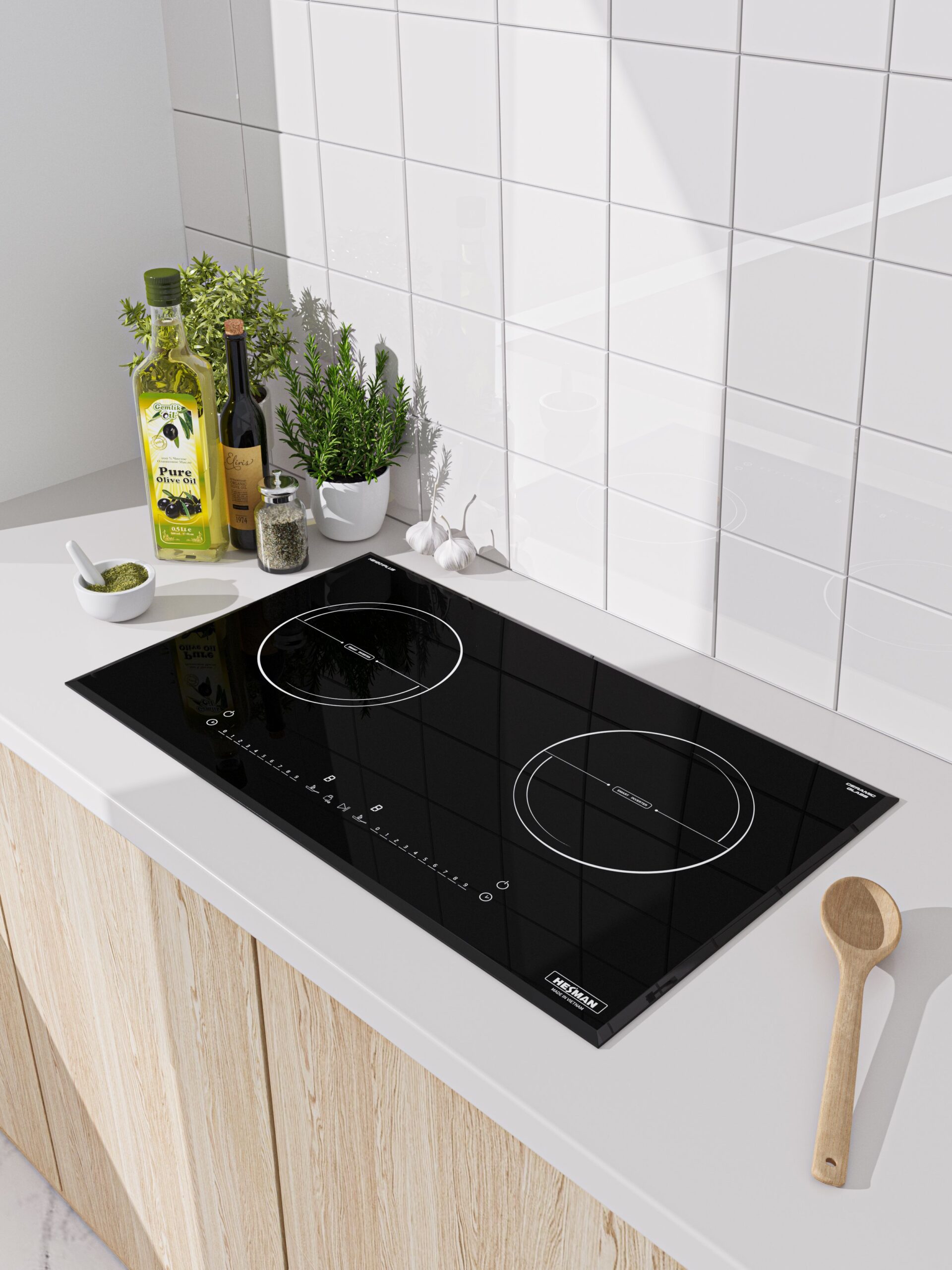 Bếp từ 2 vùng nấu Hesman -HB1201 Plus