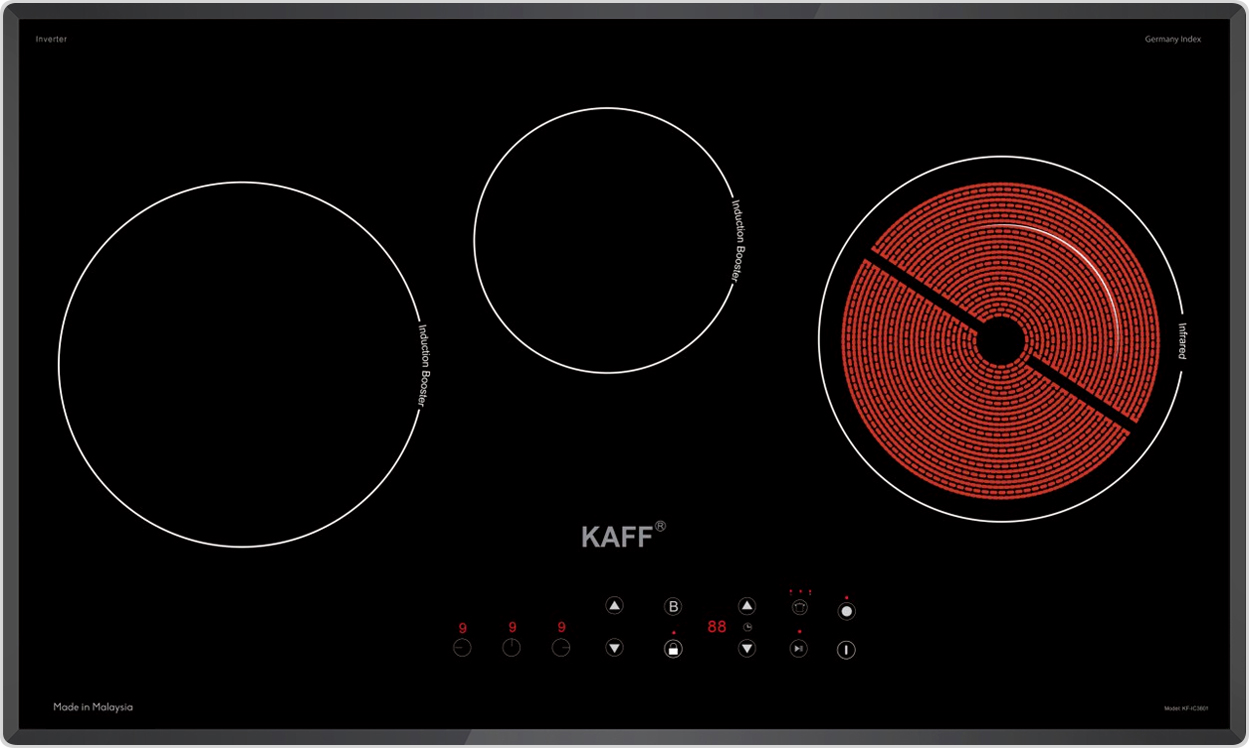 Bếp từ Kaff KF-IC3801 (2 từ 1 hồng ngoại)