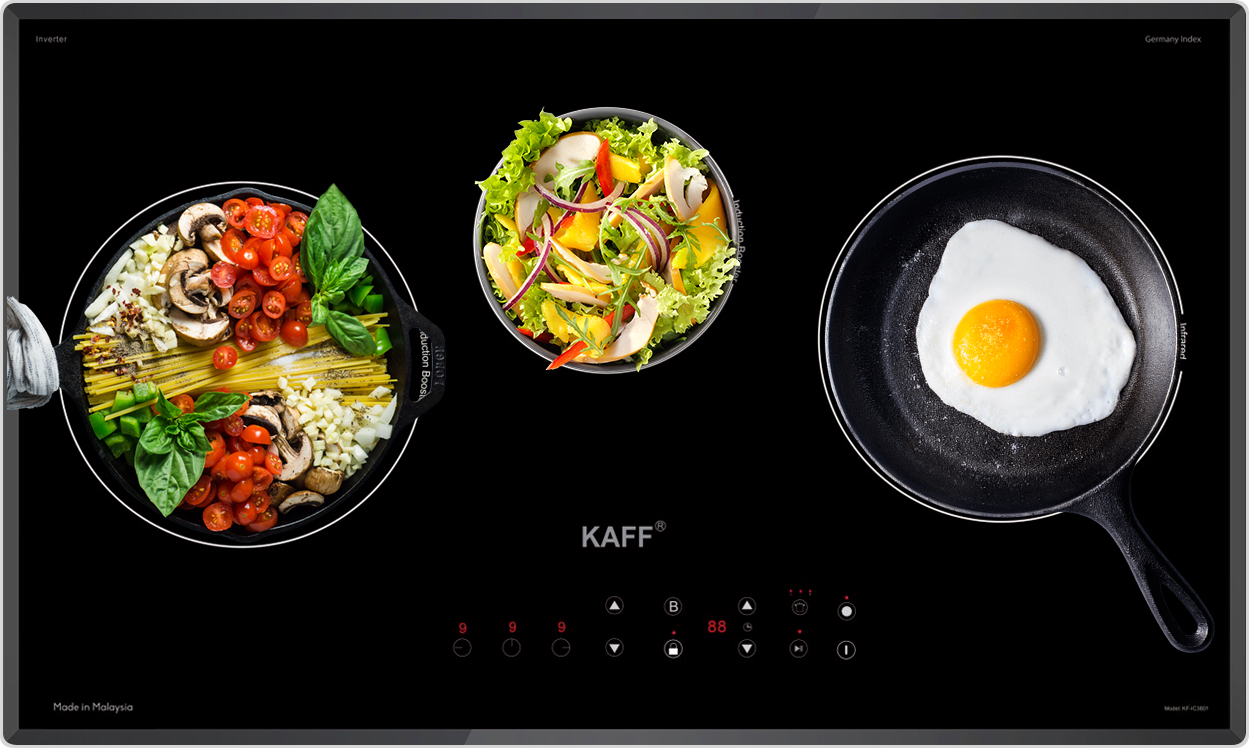 Bếp từ Kaff KF-IC3801 (2 từ 1 hồng ngoại)