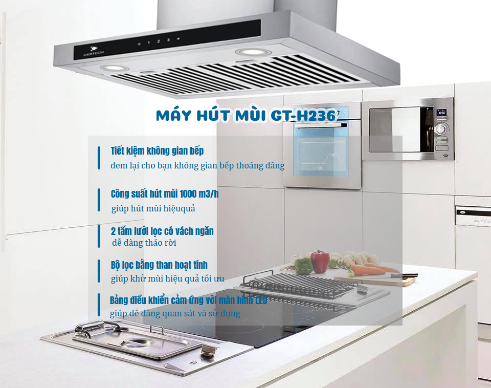 Máy hút mùi đảo Gertech GT-H263