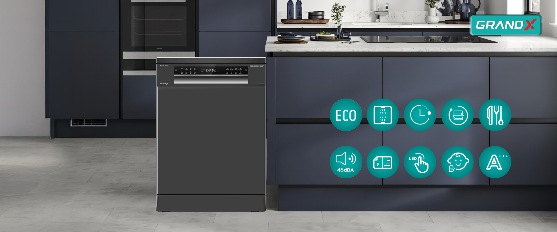 Máy rửa bát GrandX SMS7GX86G