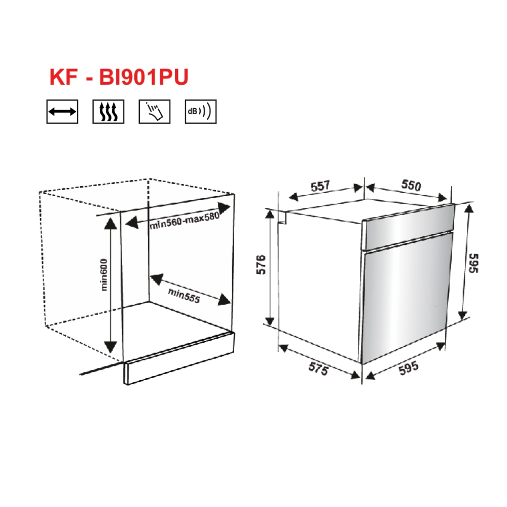 Lò nướng âm tủ KAFF KF- BI901PU