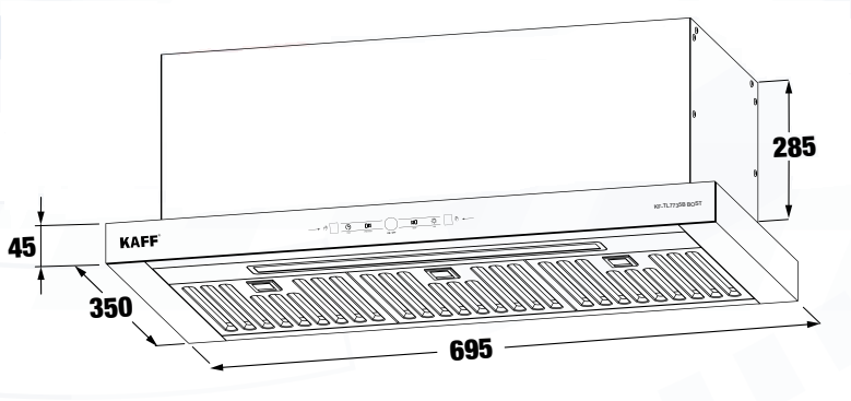 Máy hút mùi âm tủ vẫy tay KF-TL7735B BOST