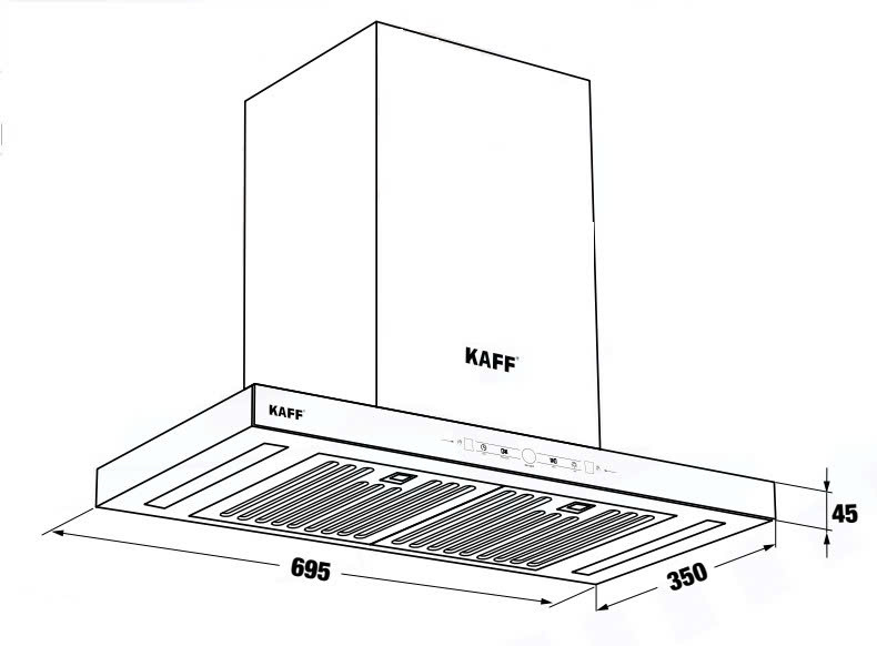 Máy hút mùi Kaff KF-FLAT7735S BOST