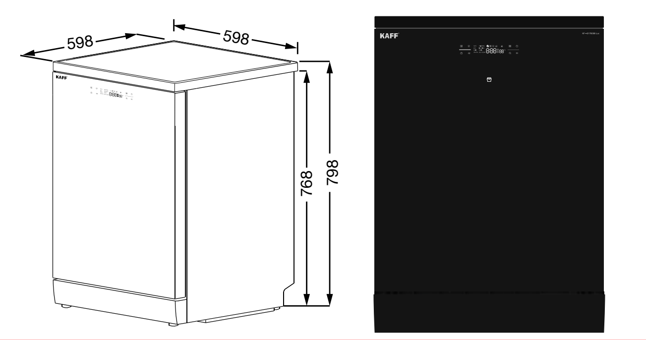 Máy rửa bát KAFF-KFS17805B LUX