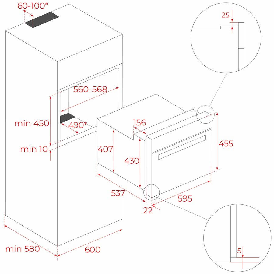 Lò nướng TEKA HLC 840 BK-SS